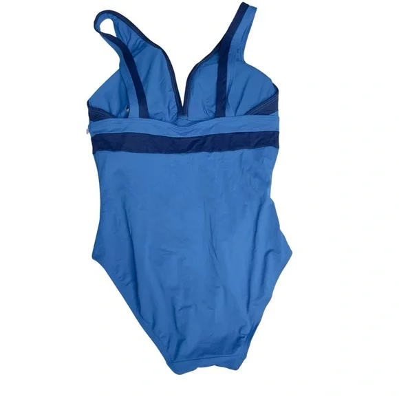 DKNY Blue One-Piece Swimsuit Size‎ 10 NWT - Picture 3 of 4